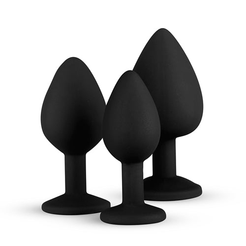 Silicone Buttplug Set with Diamond