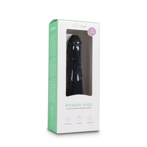 Silicone Realistic Vibrator Black